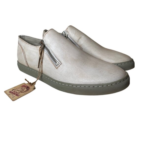 Diesel D-Icon Leather Distressed Zip Slip On Shoes Mens EU Size 46, US 12.5 - Picture 1 of 16